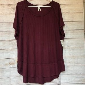 MUDD Maroon Short Sleeve Top